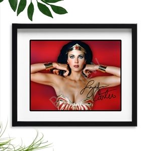 Linda Carter Sexy WONDER WOMAN Art Print Framed and matted 8x10